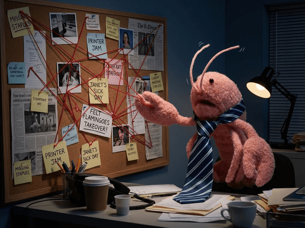 Lobster conspiracy board